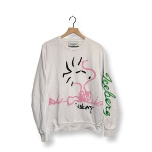 Iceberg White Felpa Girocollo Graphic Sweatshirt | Designer Streetwear | L